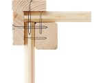 Kaminholzunterstand Karibu mit Abstellraum, inkl. selbstklebende Dachfolie 260 x 92 x 188 cm natur – Bild 6