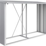 Kaminholzunterstand Biohort WoodStock 300 300 x 102 cm silber-metallic