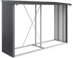 Kaminholzunterstand Biohort WoodStock 300 300 x 102 cm dunkelgrau-metallic