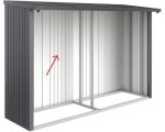 Rückwand Biohort für Kaminholzunterstand WoodStock 300 dunkelgrau-metallic