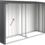 Rückwand Biohort für Kaminholzunterstand WoodStock 300 dunkelgrau-metallic