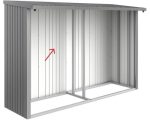 Rückwand Biohort für Kaminholzunterstand WoodStock 300 quarzgrau-metallic