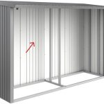 Rückwand Biohort für Kaminholzunterstand WoodStock 300 quarzgrau-metallic